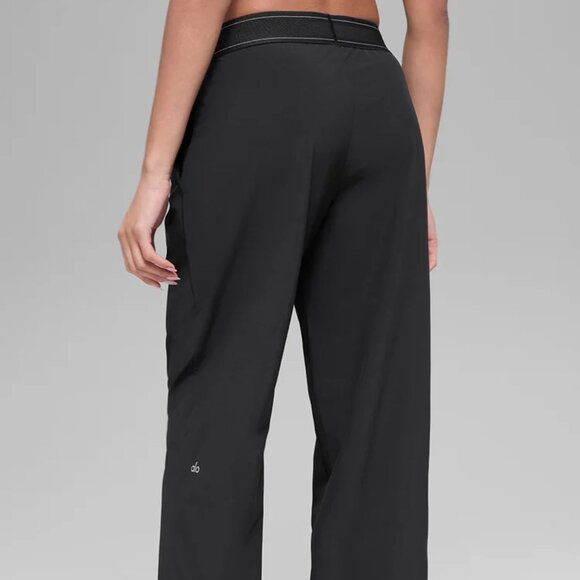 Alo Yoga Black Wide Leg Pants High Quality Office Athleisure Home Wear (Regular) - Picture 7 of 8